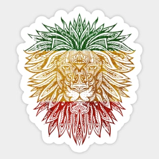 Mandala Rasta Lion Reggae Music Design Sticker